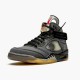 OFF White X Air Jordan 5 Retro "SP  Muslin Black" Ohnivě červená CT8480 001 AJ5 Tenisky A Boty