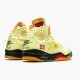 OFF White x Air Jordan 5 Retro "Sail Fire Red" Muslin Černá DH8565 100 AJ5 Tenisky A Boty