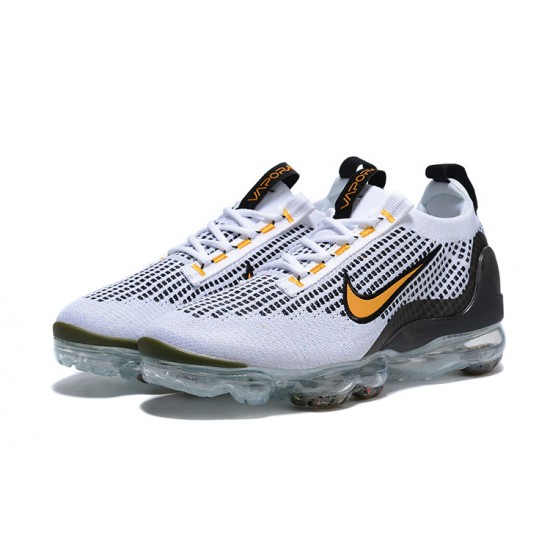 Nike Air VaporMax 2021 Flyknit Bílý Žluť a Černý Dámské/Pánské Tenisky 