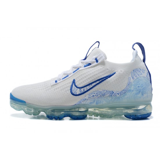 Nike Air VaporMax 2021 Flyknit Bílý a Modrý Dámské/Pánské Tenisky 